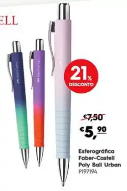 Americana esferográfica faber-castell poly ball urban promoção