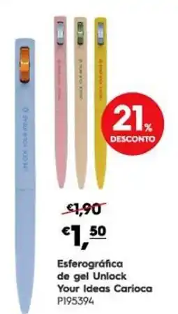 Americana esferográfica de gel unlock your ideas carioca promoção