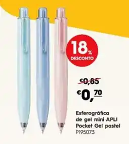 Americana Esfográfica de gel mini apli pocket gel pastel promoção