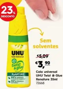 Americana Cola universal UHU Twist & Glue Renature promoção