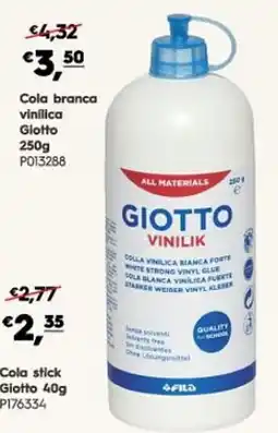 Americana Cola branca vinilica Giotto promoção