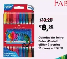 Americana Canetas de feltro faber-castell glitter 2 pontas promoção