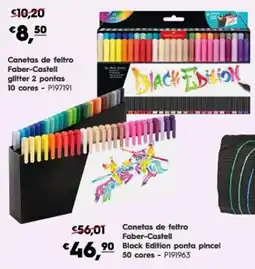 Americana Canetas de feltro Faber-Castell glitter 2 pontas promoção