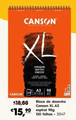 Americana Bloco de desenho Canson XL A3 promoção