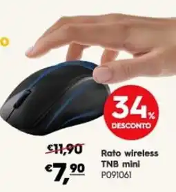 Americana Rato wireless TNB mini promoção