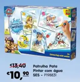 Americana Patrulha Pata Pintar com água promoção
