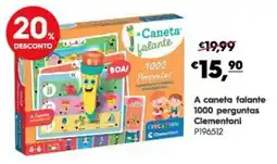 Americana A caneta falante 1000 perguntas Clementoni promoção