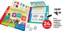 Americana Livro magnético números e animais Clementoni promoção