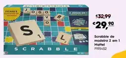Americana Scrabble de madeira 2 em 1 Mattel promoção