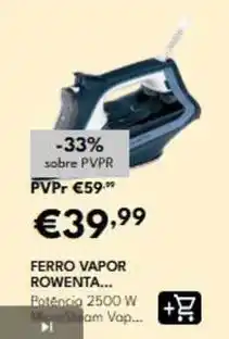 Radio Popular Rowenta - ferro vapor promoção