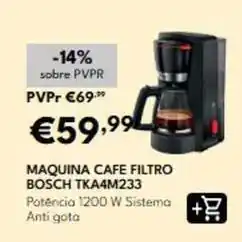 Radio Popular Bosch - cafe filtro tka4m233 promoção