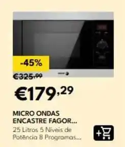 Radio Popular Micro ondas encastre fagor promoção