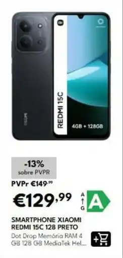 Radio Popular Xiaomi - smartphone redmi 15c 128p preto promoção