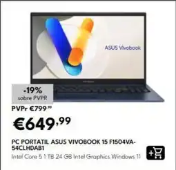Radio Popular Asus - pc portatil vivobook 15 f1504va-54clhdab promoção