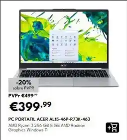 Radio Popular Acer - pc portatil al15-46p-r73k-463 promoção