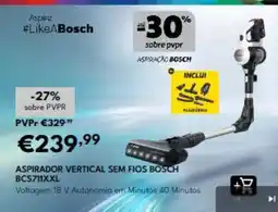 Radio Popular Aspirador vertical sem fios bosch bcs711xxl promoção