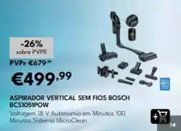 Radio Popular aspirador vertical sem fios bosch bcs1051pow promoção