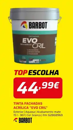 Bricomarché Tinta fachadas acrílica "evo cril" promoção