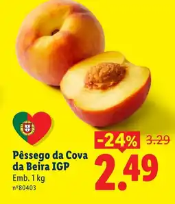 Lidl Pêssego da Cova da Beira IGP promoção