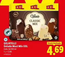 Lidl Gelatelli gelado maxi mix xxl promoção