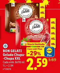 Lidl Bon gelati gelado chupa-chupa xxl promoção