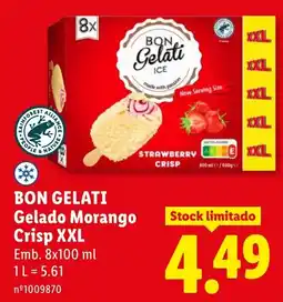 Lidl Bon gelati gelado morango crisp xxl promoção