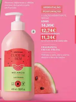 O Boticário Loção hidratante, promoção