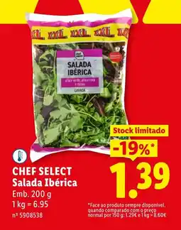 Lidl Chef select salada ibérica promoção