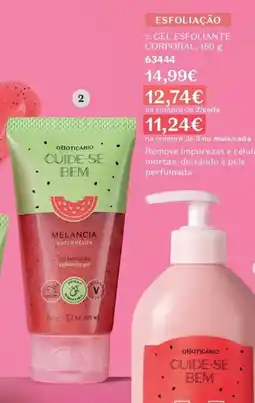 O Boticário Gel esfoliante corporal, promoção