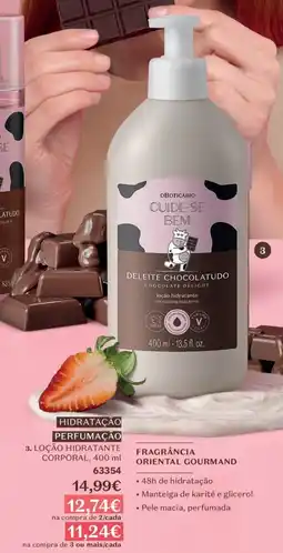 O Boticário Loção hidratante corporal, promoção