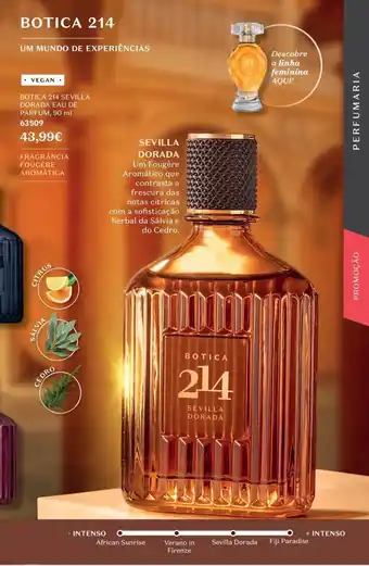 O Boticário Botica 214 sevilla dorada eau de parfum, promoção