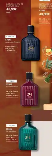 O Boticário Botica 214 eau de parfum, promoção