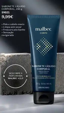 O Boticário Sabonete líquido corporal, promoção