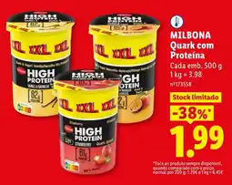 Lidl Milbona quark com proteína promoção