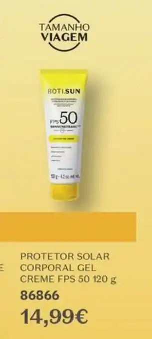 Protetor solar corporal gel creme fps 50