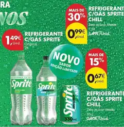 Pingo Doce refrigerante c/gás sprite chill promoção