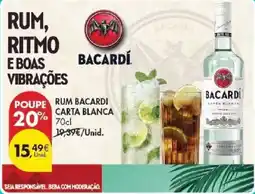 Pingo Doce rum bacardi carta blanca promoção