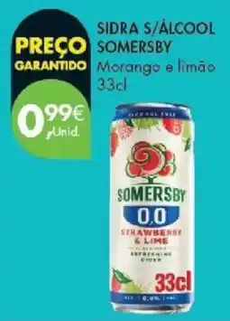 Pingo Doce Sidra s/alcool somersby morango e limão promoção