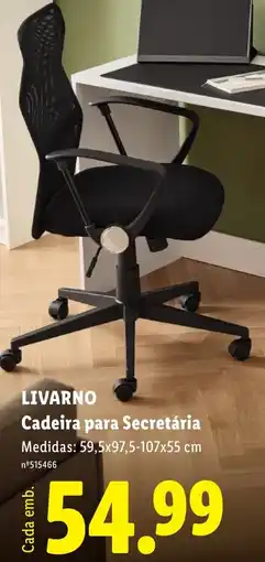 Lidl livarno cadeira para secretária promoção
