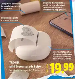 Lidl Tronic mini impressora de bolso promoção