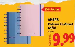 Lidl Ambar caderno ecosmart promoção