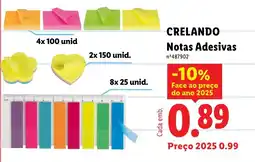 Lidl crelando notas adesivas promoção