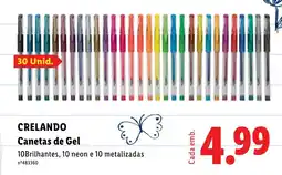 Lidl crelando canetas de gel promoção