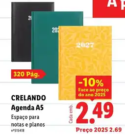Lidl Crelando agenda a5 promoção