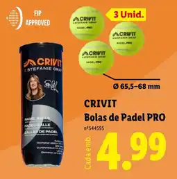 Lidl Crivit bolas de padel pro promoção
