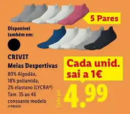 Lidl crivit meias desportivas promoção