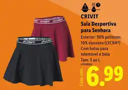 Lidl Crivit saia desportiva para senhora promoção