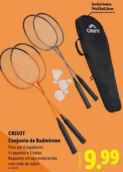 Lidl Crivit conjunto de badminton promoção
