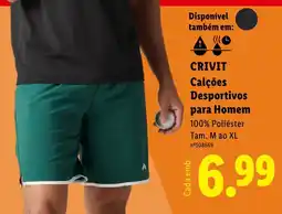 Lidl crivit calções desportivos para homem promoção