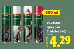Lidl Parkside spray para cuidados de carro promoção